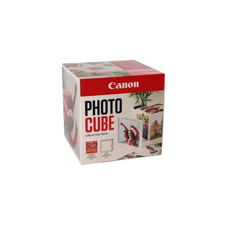 Kreativ pakke - Canon - Foto Cube - Glat fotopapir 5x5" - Magnetisk ramme - 40 ark