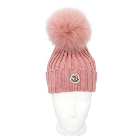 Moncler Pre-owned, Pre-owned Wool hats Roze, Dames, Maat:ONE Size,wol