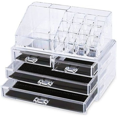 Makeup Organizer, Akryl, 4 lådor klar