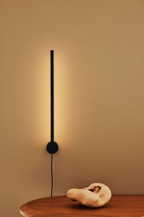 Pastill - Yara LED seinävalaisin 50 cm - Musta - Seinävalaisimet - - Homeroom