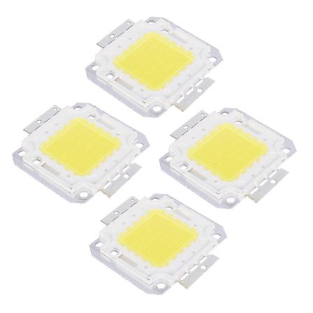 4x Högeffekts 50w LED-chip Glödlampa Lampa Gör-det-själv Vit 3800lm 6500k[D]