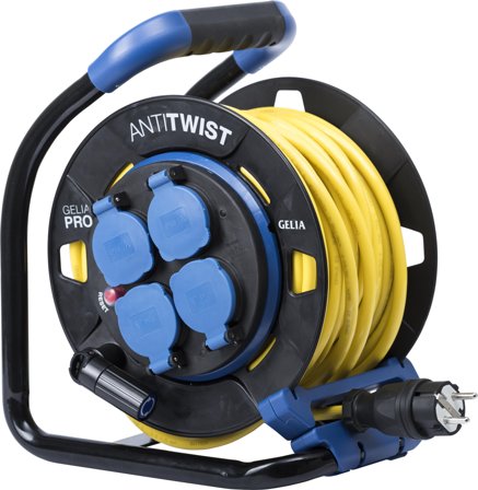 Gelia 4005461541 Kabeltrommel PUR-kabel, 3G1.5, IP44, Stikkontakter & kabler