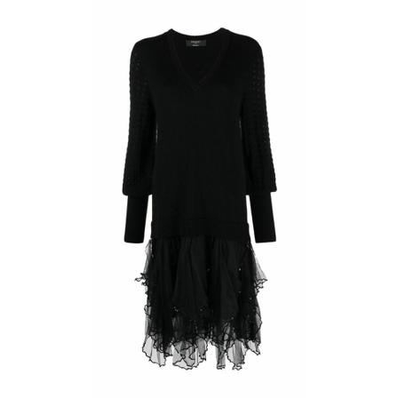 Twinset, Short Dresses Zwart, Dames, Maat:L