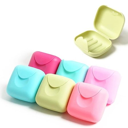 /Hc/Sæbeæske / Sæbe Opbevaring til Rejser og Udendørsaktiviteter - 7cm multifarvet