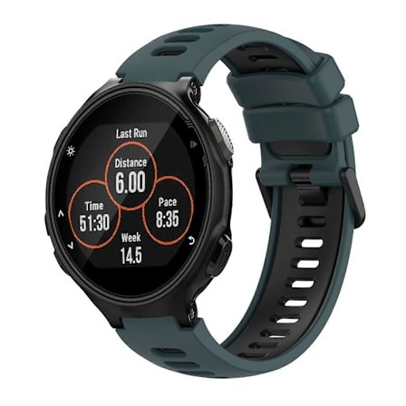 Til Garmin Forerunner 735 / 735XT To-farvet Silikone Urrem