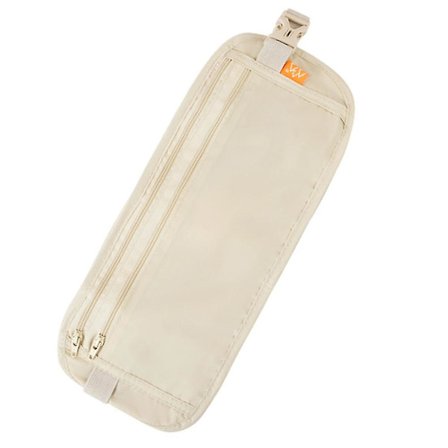 Pengabälte för resor - smal passhållare reseficka för att skydda dina viktiga papper och pengar