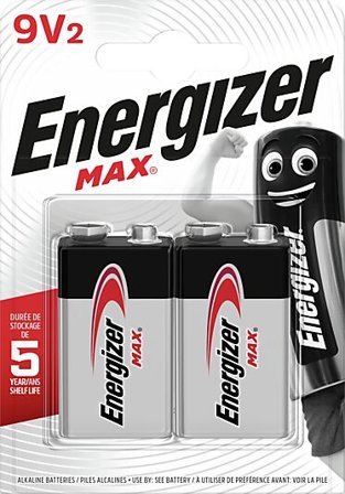 ENERGIZER BATTERI MAX 9V 2PAK