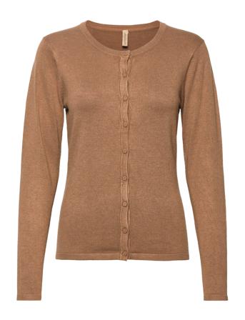 Sc-Dollie Strikket Trøje Cardigan Brun Soyaconcept