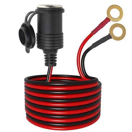 12 V auton tupakansytyttimen pistorasia naarasjatkojohto sulakkeellisella rengasliittimellä