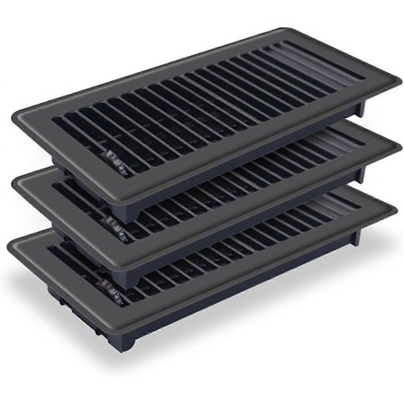 3 stk. gulvriste, 4x10 tommer gulvregister gulvriste dæksler til kraftig luftgulvriste dæksel til hjemmet - Perfekt