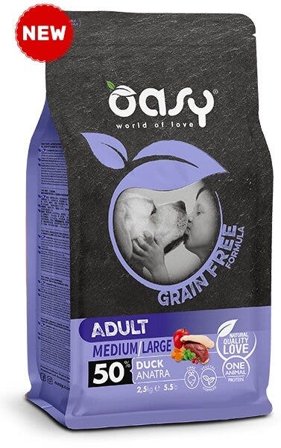 Oasy Dry Dog Grain Free Anatra Per Cani Adulti Taglia