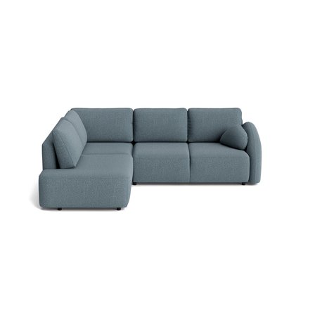 Trieste Eckschlafsofa, links | open end, Nordic Blau, modernes Design, Schlaffunktion, hoher Sitzkomfort, elegante Optik, Höhe 86cm.