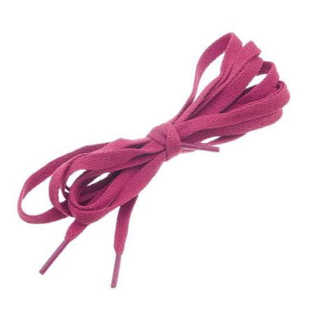 Skosnören - Rosenröd - Platta [120 Cm] Mörkrosa One Size