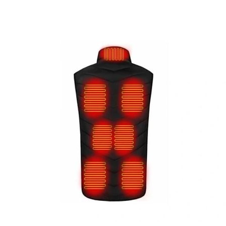 Uppladdningsbar Värmeväst 9 Värmezoner Small/ XS Svart black s black s[CO]