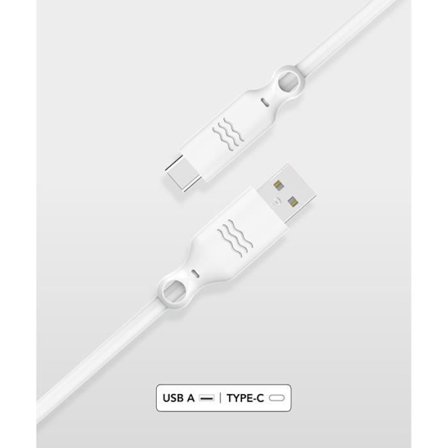 USB-kabel - Just Green - USB A/USB C - 2 m - 3A - 100 % Återvinningsbar