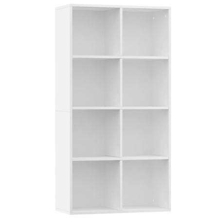 Vidaxl Bokhylla/skänk Vit 66x30x130 Cm Konstruerat Trä Vit