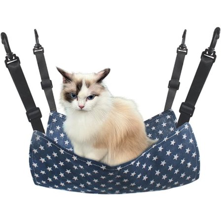 Kattehængekøje - Kattehængekøje - Hængende kæledyrsseng - Kæledyrshængekøje - m/ kroge