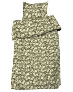 Påslakanset Bäckebölja Ottilia blommigt 2-delar Grön - Redlunds
