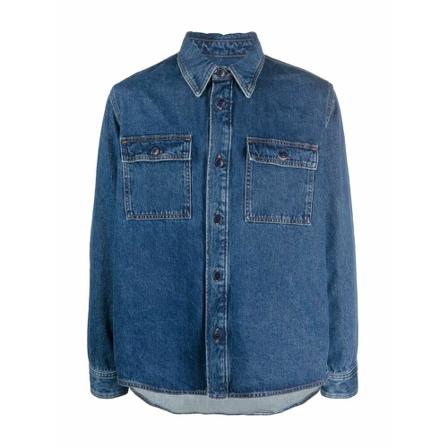 A.p.c. - Skjortor - Blå - Herr - Storlek: M, Herr, Storlek: M
