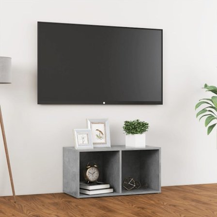TV-bänk betonggrå 72x35x36,5 cm konstruerat trä