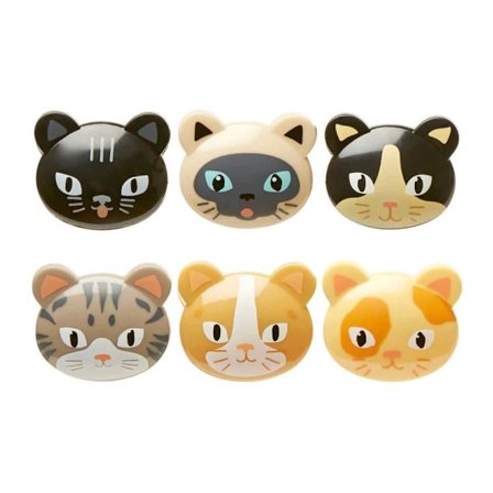 Kikkerland Bag Clips Cat - Set 6pcs.