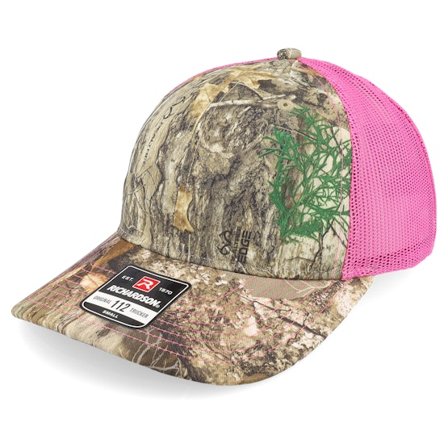 Richardson - Camo trucker Caps - 112p Realtree Edge/Neon Pink Small Trucker @ Hatstore