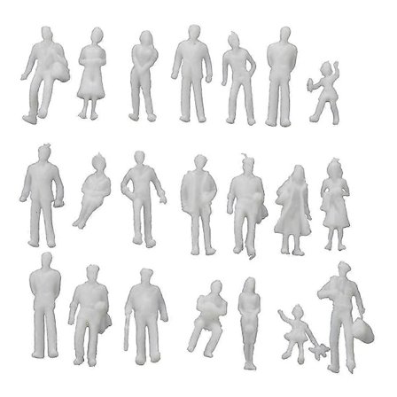 100 stk. Modell Tog Folk Figurer Skala Ho Tt (1 Til 100), Assortert Stil, Flotte Samleobjekter - lett