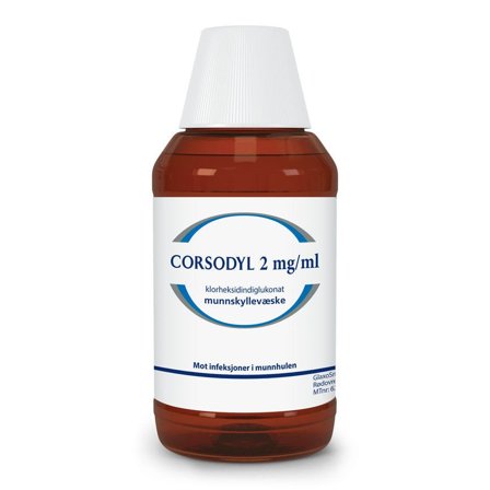 Corsodyl 2mg/ml munnskyllevæske 300 ml