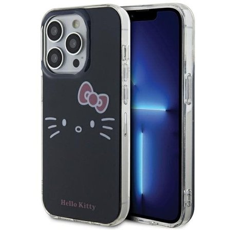 Hello Kitty IML Kitty Face-etui til iPhone 15 Pro Max - sort