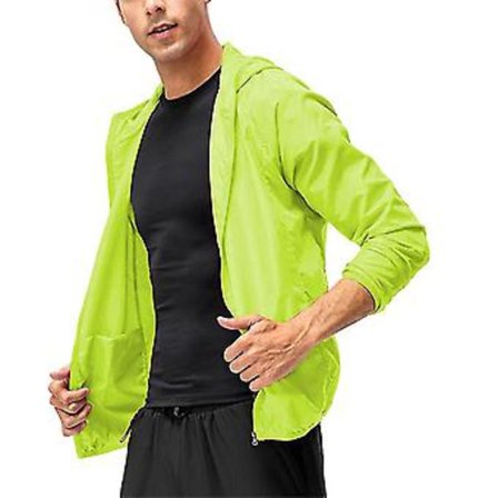 Lätt Herr Casual Jacka Combat Utomhus Vandring Huva Kappa Överdelar-r (3XL Grön)