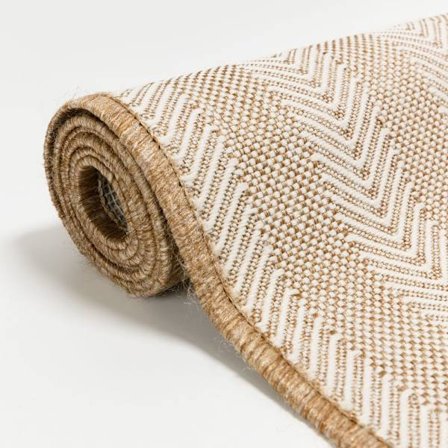 Ulkomatto, 200x150cm, Beige/Valkoinen, UV-suojattu
