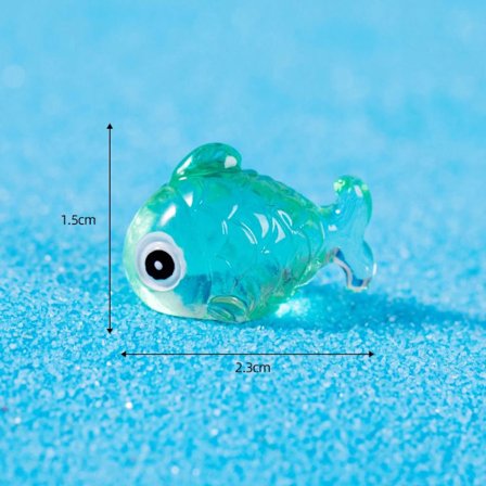 Fisk Miniatyrer Glödande figurer GRÖN