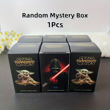 Virallinen: Satunnainen yllätyslaatikko, jossa on Star Wars Yoda -keräilyhahmo, valmistettu PVC-materiaalista. Pöytäkoriste anime-tuotteiden 