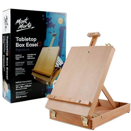 Adjustable Wood Easel, Suitcase Easel, Portable Painting Easel, Easel with Storage Space for Brushes, Paints and Drawing Tools