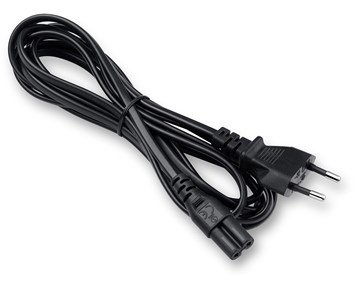ON-Euro 2-pin power cable 3m black-Svart strømkabel 2-pin, 3 meter-Power-Skjøteledninger