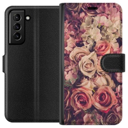 Samsung Galaxy S21+ 5G Tegnebogsetui Blomster