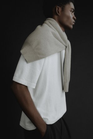 Soft Goat - Men's T-shirt - Kashmirtröja herr - M - Feather White