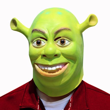 Shrek Maske Kostyme Grønne Ører Fullt Hode Latex Maske Morsomme Cosplay Rekvisitter Halloween Party Hodeplagg Acce