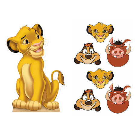 Løvernes Konge Officiel Disney Simba Papfigur og Masker Mini Festpakke