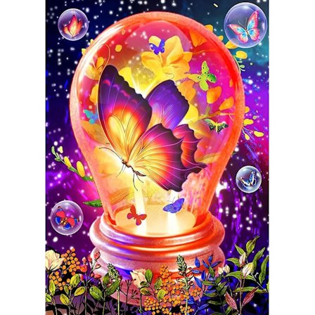 30x40cm, Kuplia ja perhoset timanttitaulusetti 5d timanttimaalaus