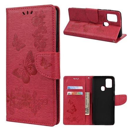 Butterfly Samsung Galaxy A21s kotelot - Punainen