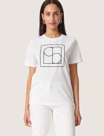 Soaked in Luxury Slvarga Embroidered Tee Ss - White - XXL