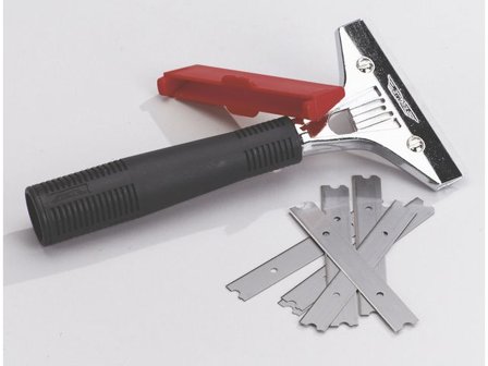 NORDEX Säkerhetsskrapa i stål, 100 mm, silver - Lyreco - Städ och hygien - Fönsterrengöring - Fönsterredskap