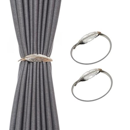 Gardinomtag, elastisk legering, 2 öglor för gardiner