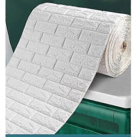 10m Rull Selvklebende 3D Panel Tapet Vanntett Skum Veggdekal Fliser Murstein Stue TV Bakgrunn Dekal