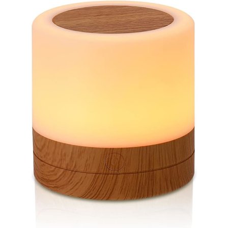 Mini nattlampa, LED touch sängbordslampa, USB laddning