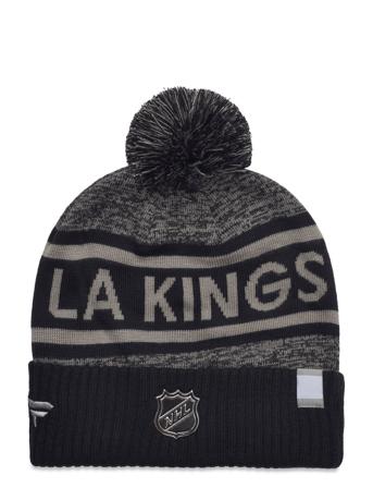 Authentic Pro Rink Heathered Cuffed Pom Knit Black Fanatics