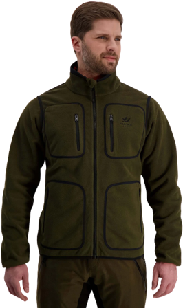 Alaska 1795 M's Elk Hunter Reversible Fleece Jacket Moss Brown / Blaze 3D