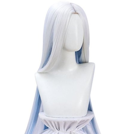 Traditionel Paryk I Antikken Cosplay Paryk Langt Delt Hår Whi