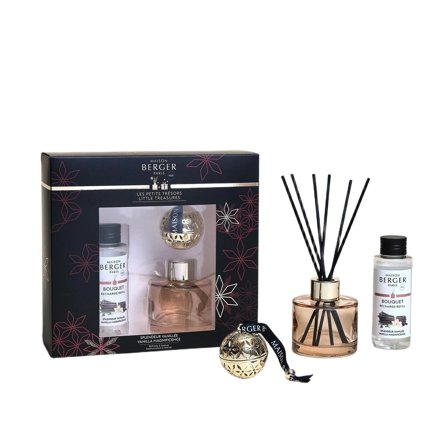 Maison Berger Paris Bouquet Parfumé POMELIS - Box Piccoli Tesori Mini Bouquet + Ceramica Splendeur Vanillée 1pz - Diffusore di Profumo